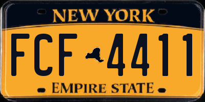 NY license plate FCF4411
