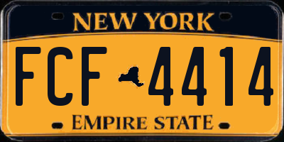 NY license plate FCF4414