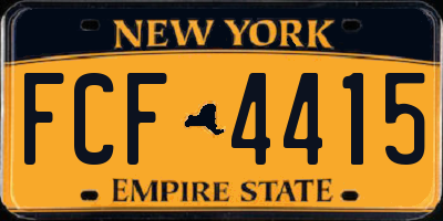 NY license plate FCF4415