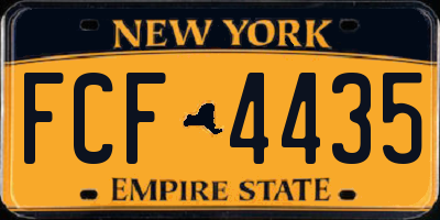 NY license plate FCF4435