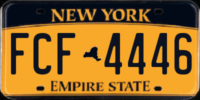 NY license plate FCF4446