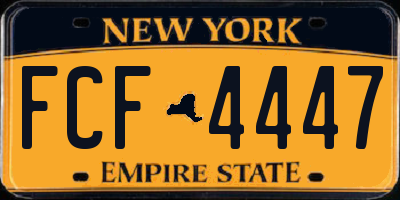 NY license plate FCF4447