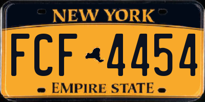 NY license plate FCF4454