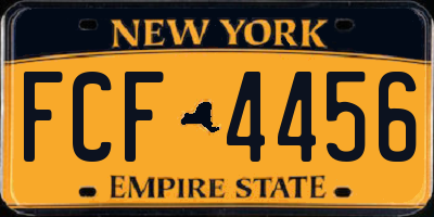 NY license plate FCF4456
