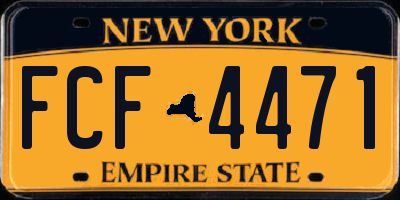 NY license plate FCF4471