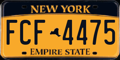 NY license plate FCF4475