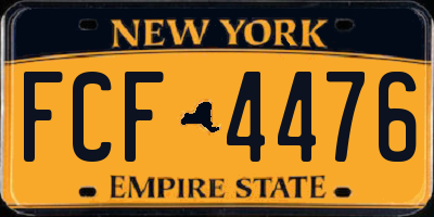 NY license plate FCF4476