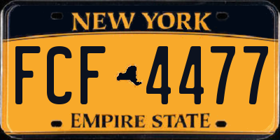 NY license plate FCF4477