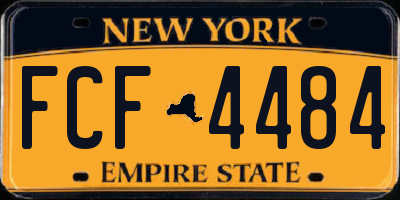 NY license plate FCF4484