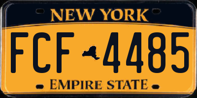 NY license plate FCF4485