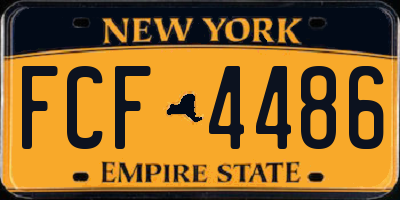 NY license plate FCF4486