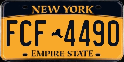 NY license plate FCF4490