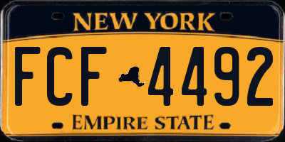 NY license plate FCF4492