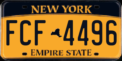 NY license plate FCF4496
