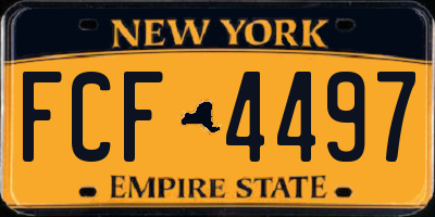 NY license plate FCF4497