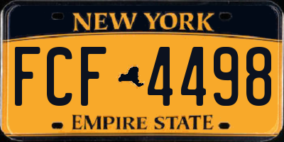 NY license plate FCF4498
