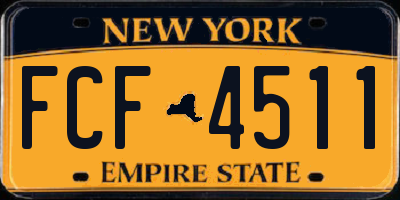NY license plate FCF4511