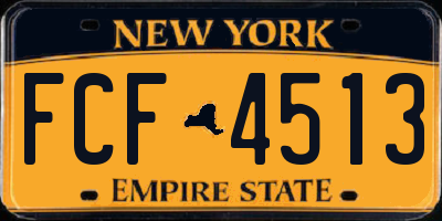 NY license plate FCF4513