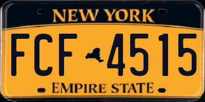 NY license plate FCF4515