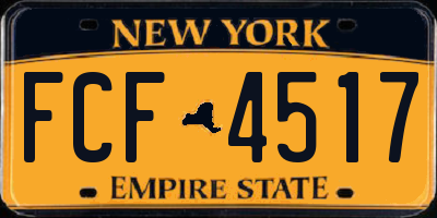 NY license plate FCF4517