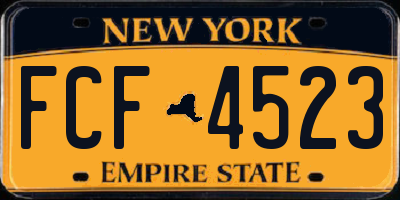 NY license plate FCF4523