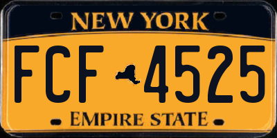 NY license plate FCF4525