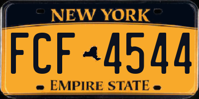 NY license plate FCF4544