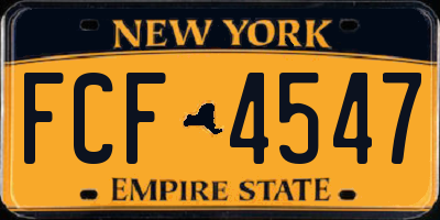 NY license plate FCF4547