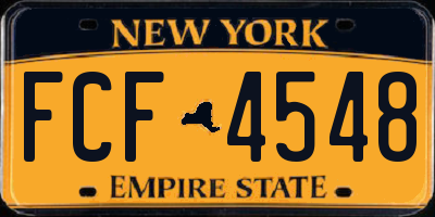 NY license plate FCF4548