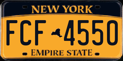 NY license plate FCF4550