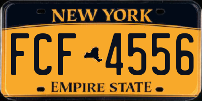 NY license plate FCF4556