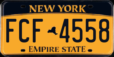 NY license plate FCF4558