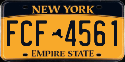 NY license plate FCF4561