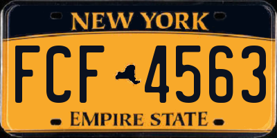 NY license plate FCF4563
