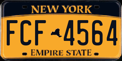 NY license plate FCF4564