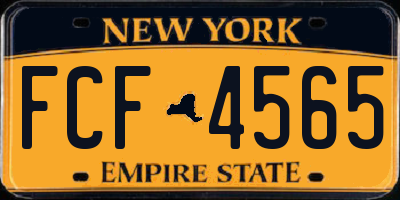 NY license plate FCF4565