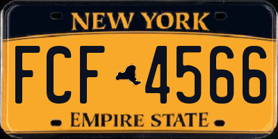 NY license plate FCF4566