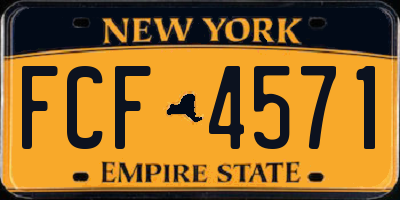 NY license plate FCF4571