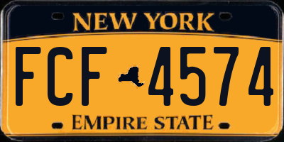 NY license plate FCF4574
