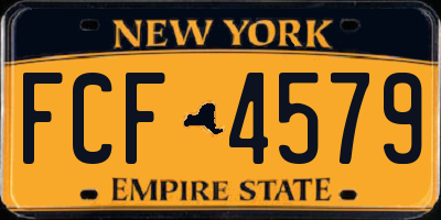 NY license plate FCF4579