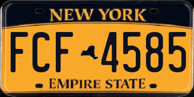 NY license plate FCF4585