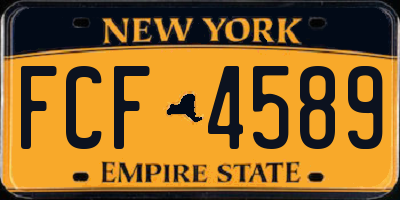 NY license plate FCF4589