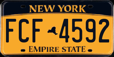 NY license plate FCF4592