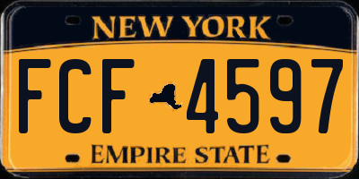 NY license plate FCF4597