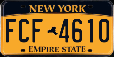 NY license plate FCF4610