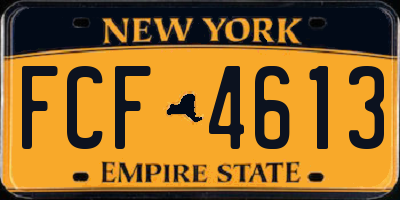 NY license plate FCF4613