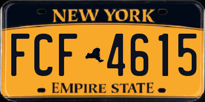 NY license plate FCF4615