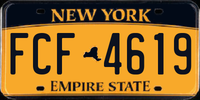 NY license plate FCF4619