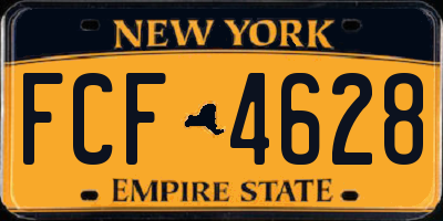 NY license plate FCF4628