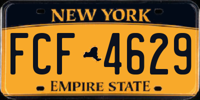 NY license plate FCF4629